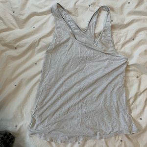 Lululemon light gray cotton racerback tank- never worn!